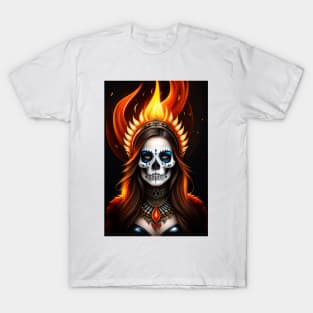 skull girls with fire T-Shirt